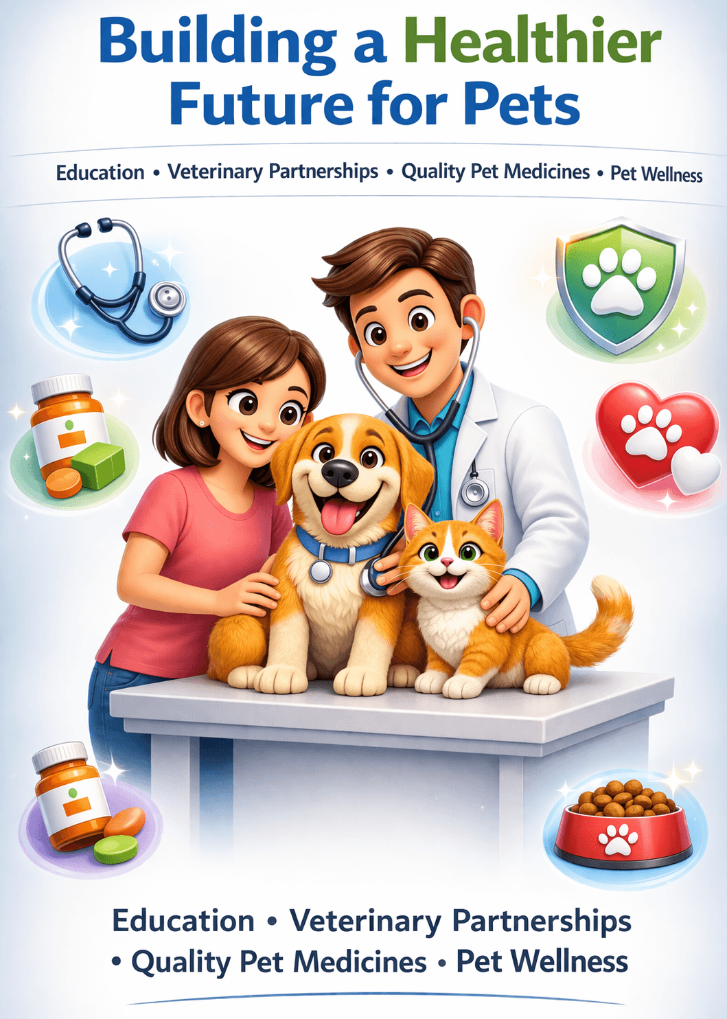 Veterinarian with pet